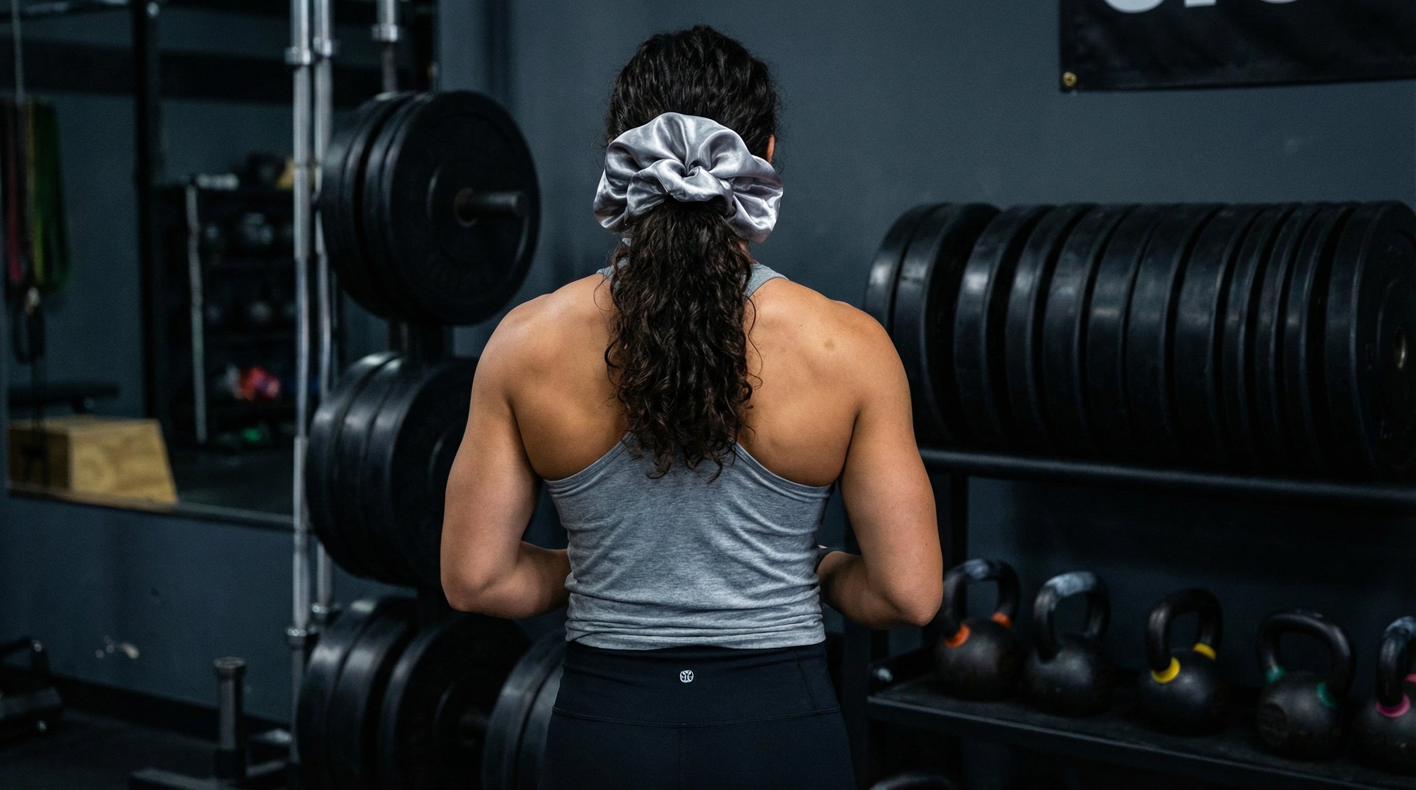 Silver JUMBO Scrunchie